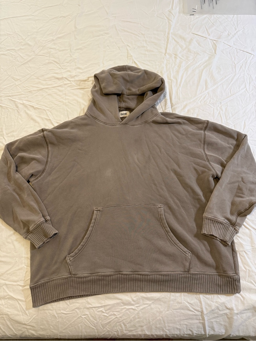 Men's Taupe Pullover Hoodie - Relaxed Fit